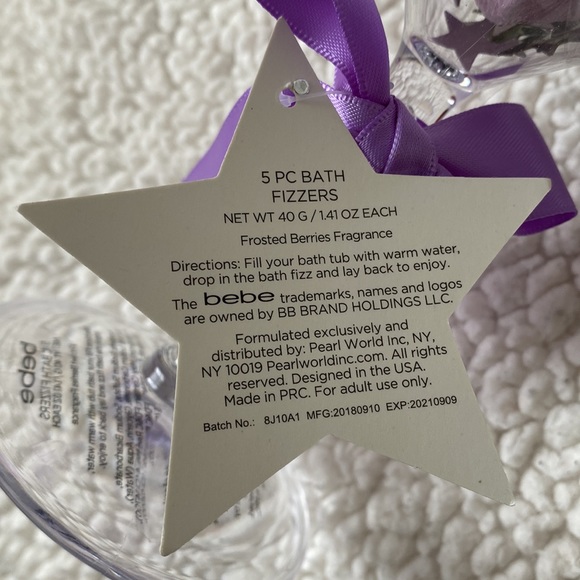 *NWT* Bebe 5-Piece Revitalizing Bath Fizzers (Net Wt 40G / 1.41 OZ Each - Picture 5 of 6
